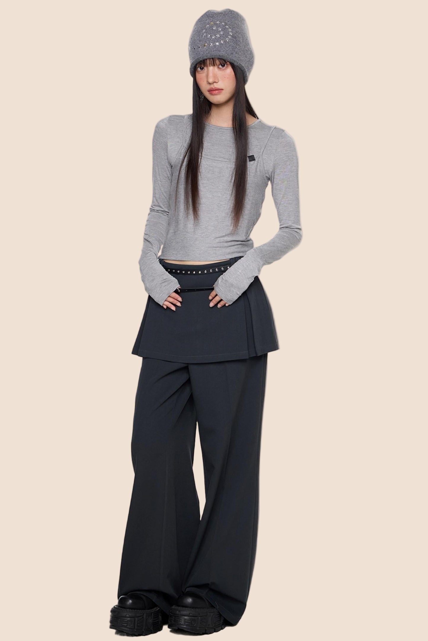 Straight High Waist Pants