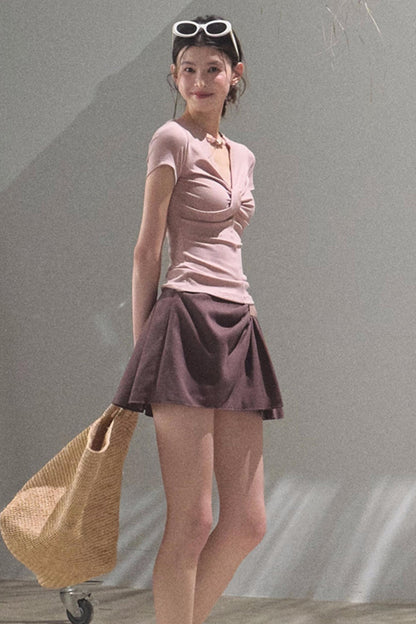 Cool Beaded V-Neck Tee