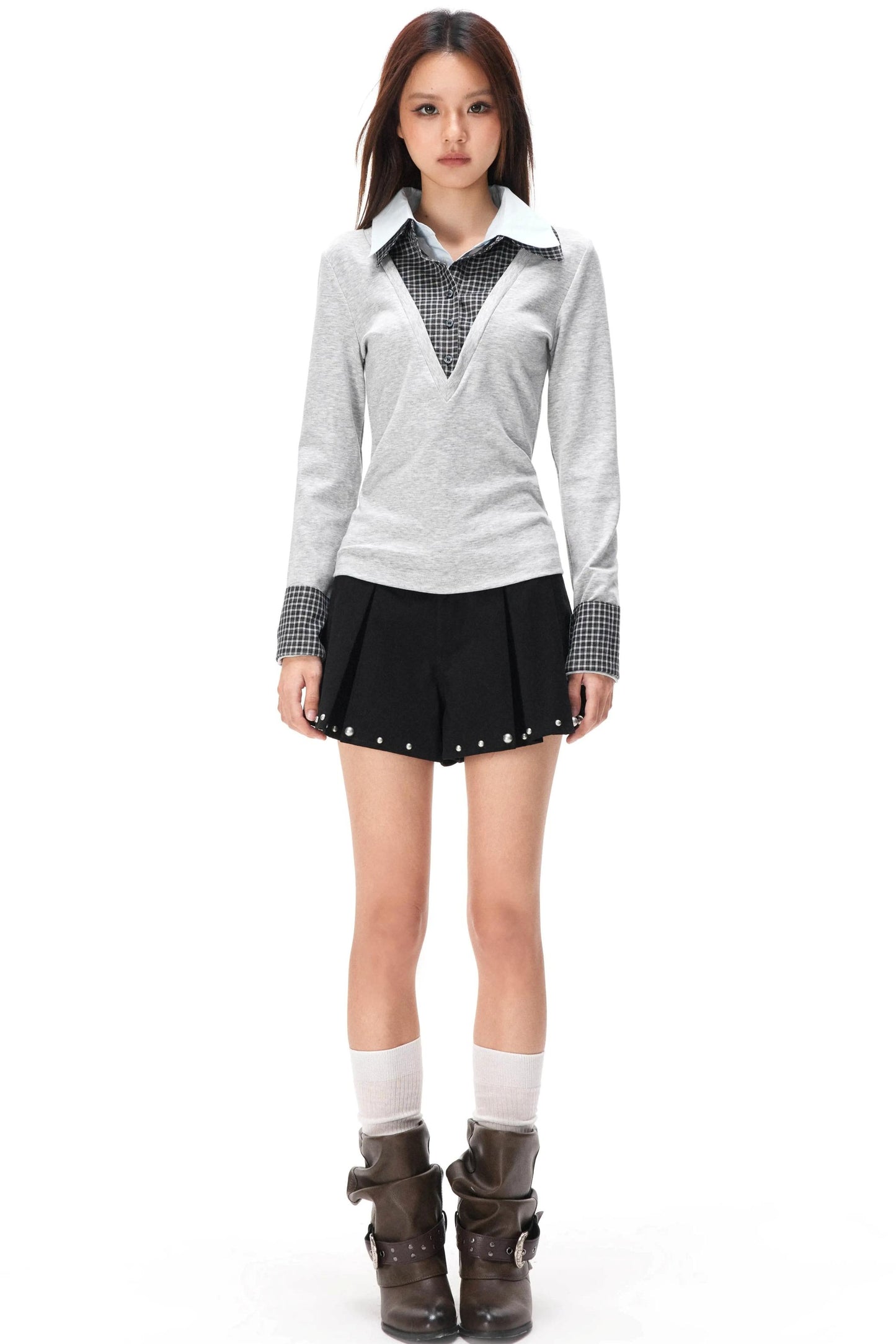 Retro Strick-Lagenlook-Top