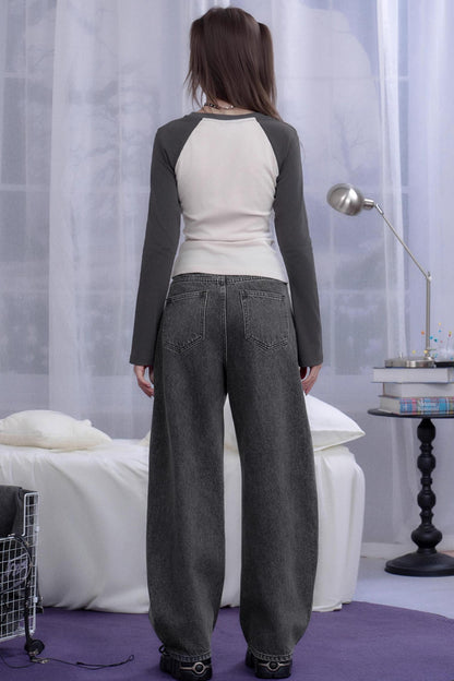 Sweet and Cool Dark Gray Washed Jeans