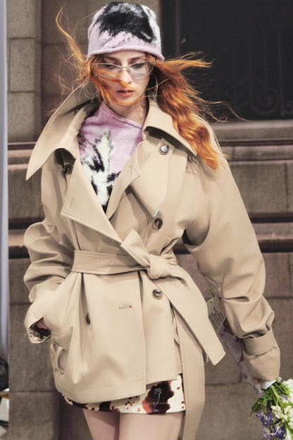 Classic Stand-Up Collar Trench Coat