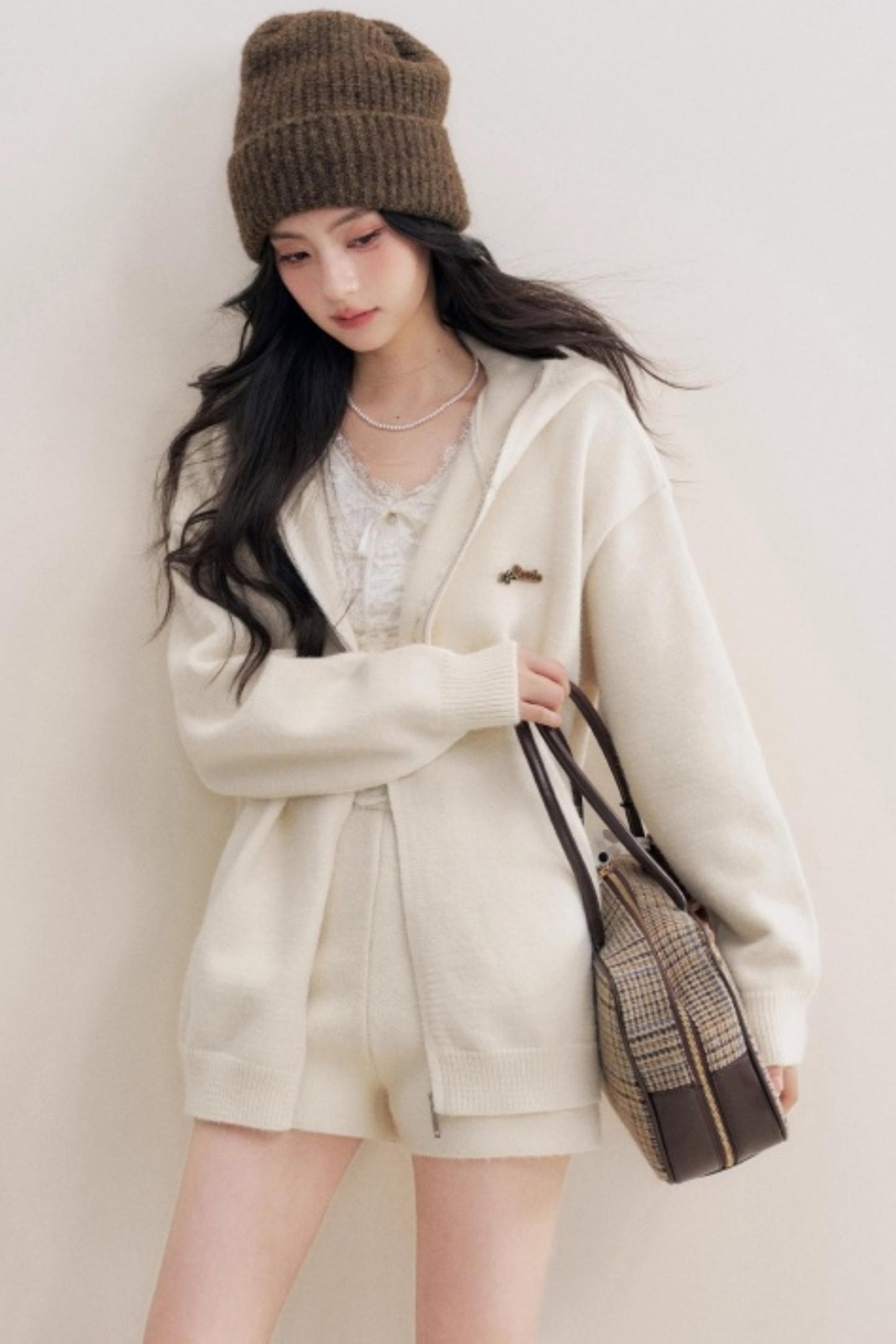 Luxury Wool Hooded Jacket Set-Up