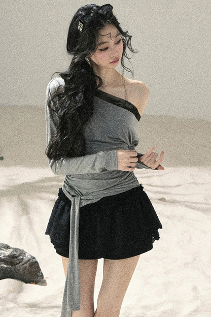 Asymmetrical Lace Summer Top