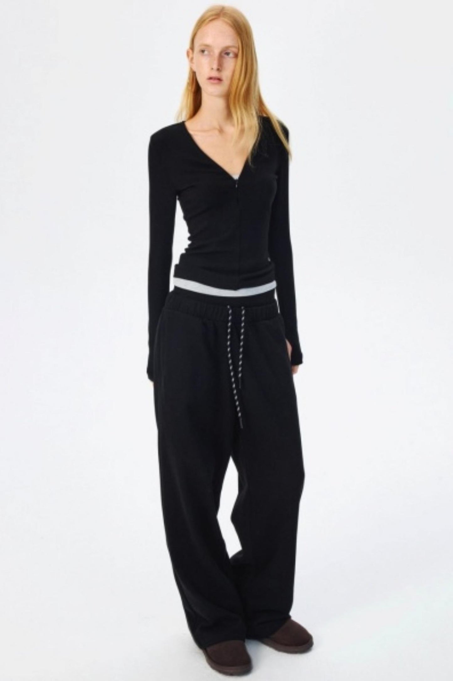 Low Waist Fleece Thermal Sweatpants