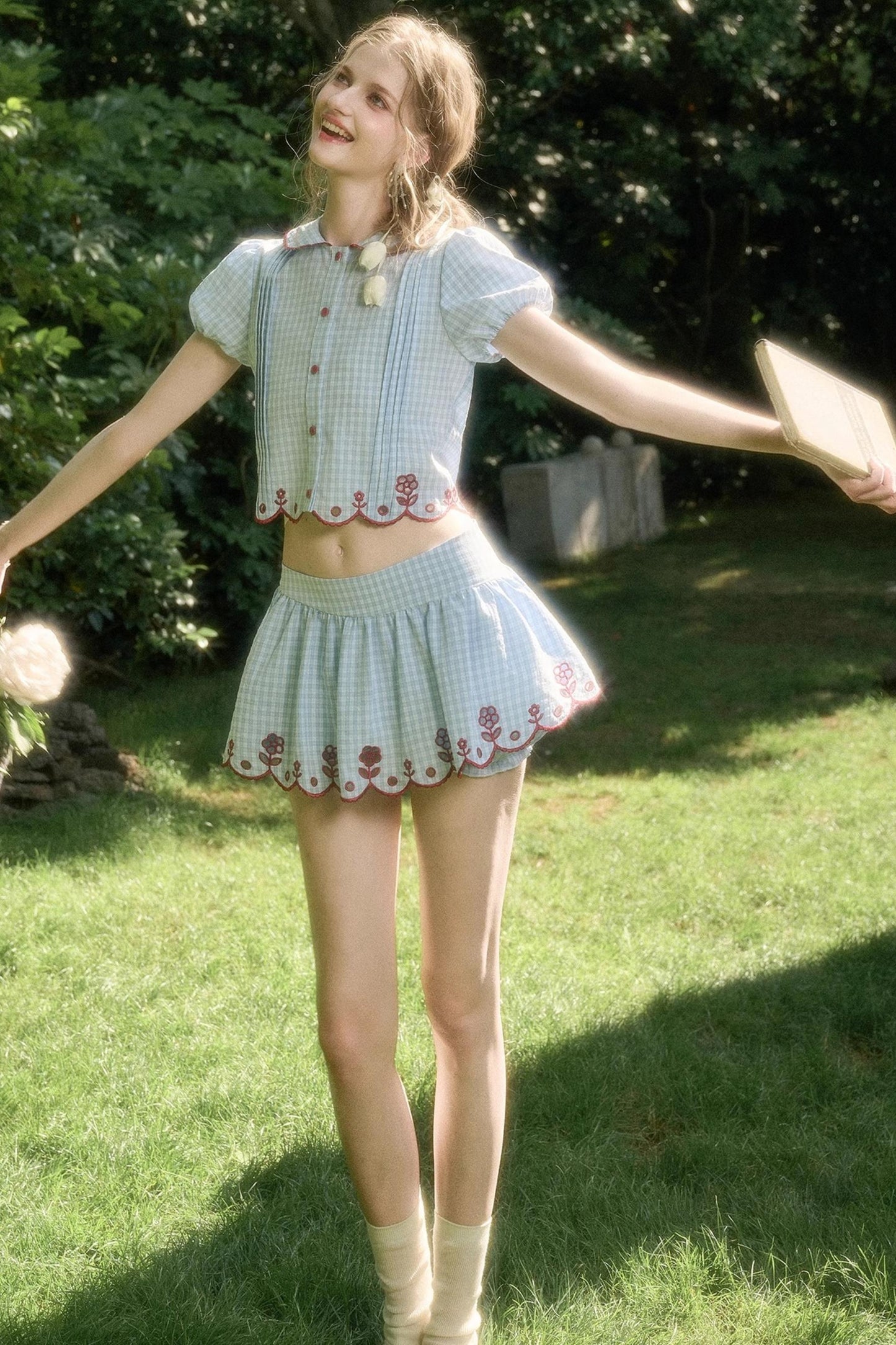 Pure Lace Airy Shirt Set-Up