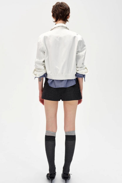 Vintage Contrast Polka Dot Jacket