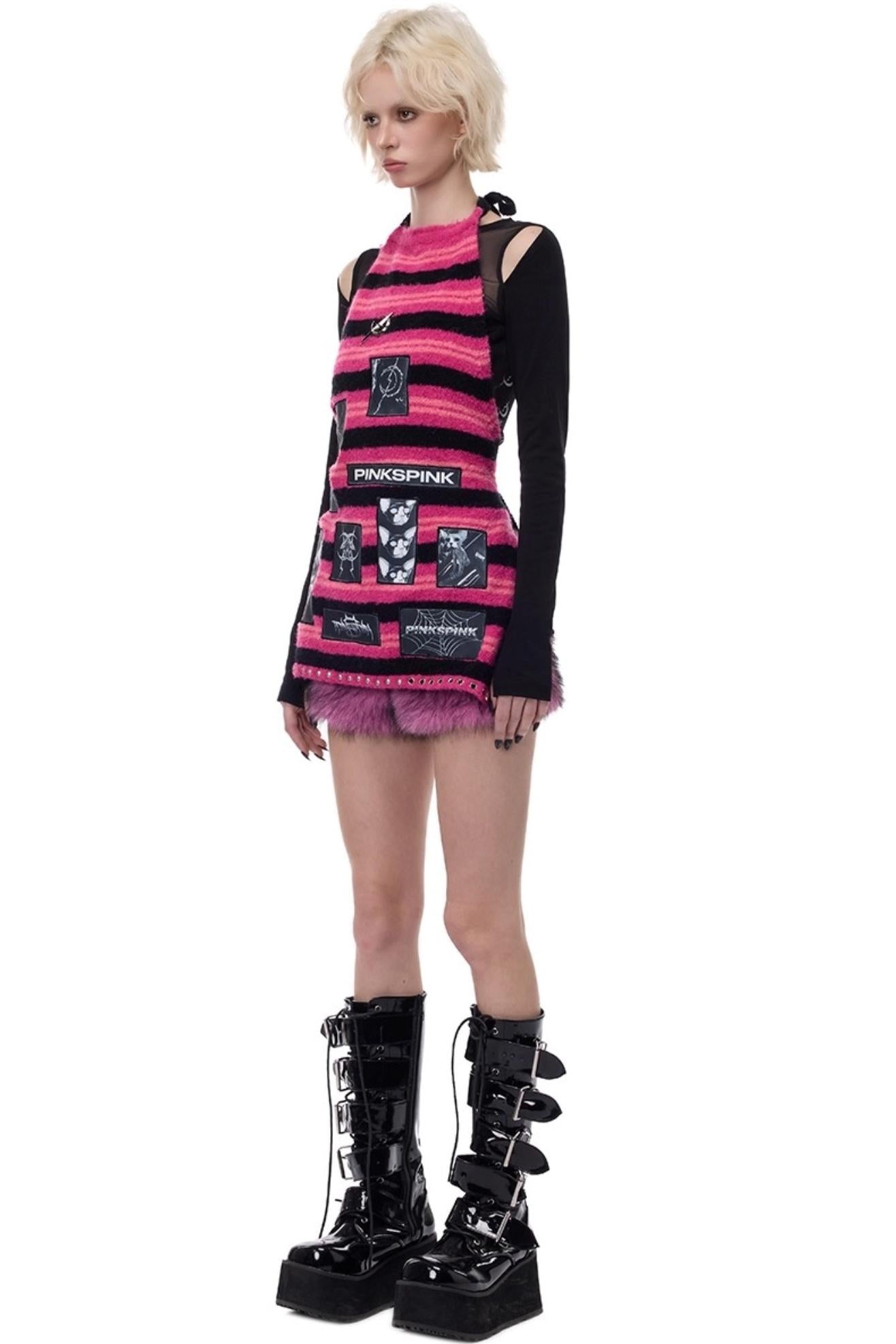 Electric Moon Knitted Apron Sweater