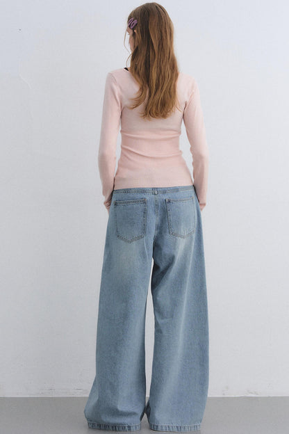 Wool Blend Color-Blocked Sweater