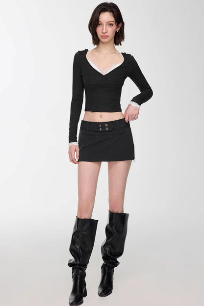 Dark Gray Suit Skirt