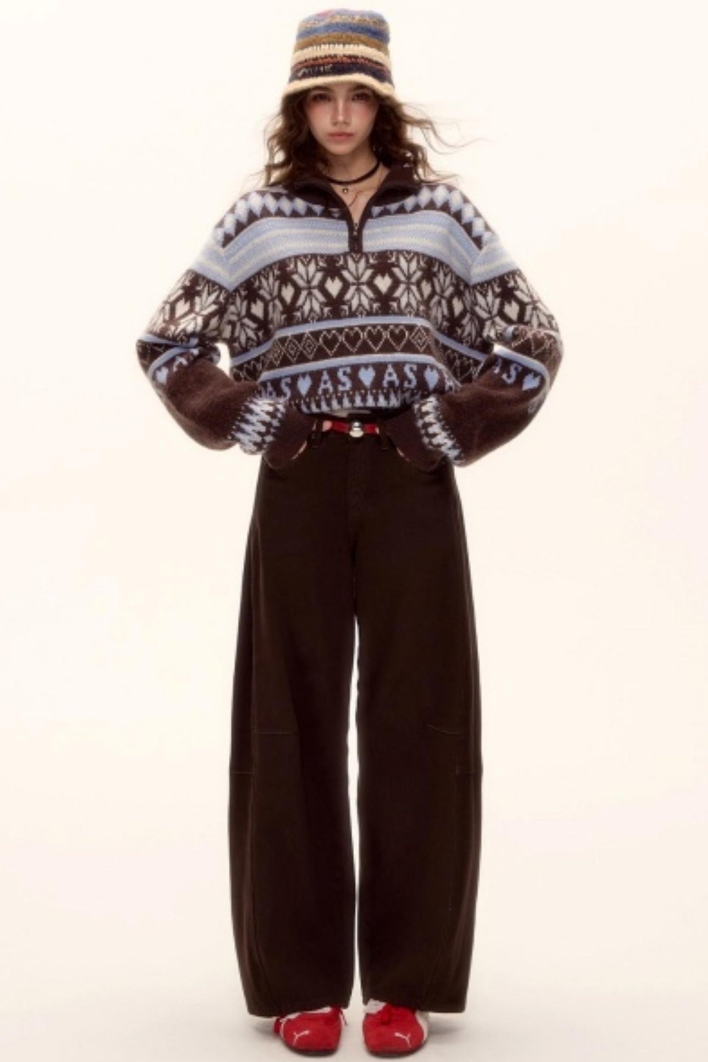 Vintage Fair Isle Tassel Sweater