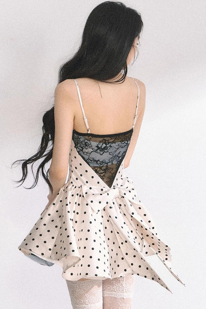 Ruffled Polka Dot Mini Dress