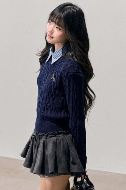 Unfinished Poem Plaid Sweater