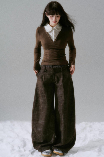 Vintage Lace Patchwork Sweater