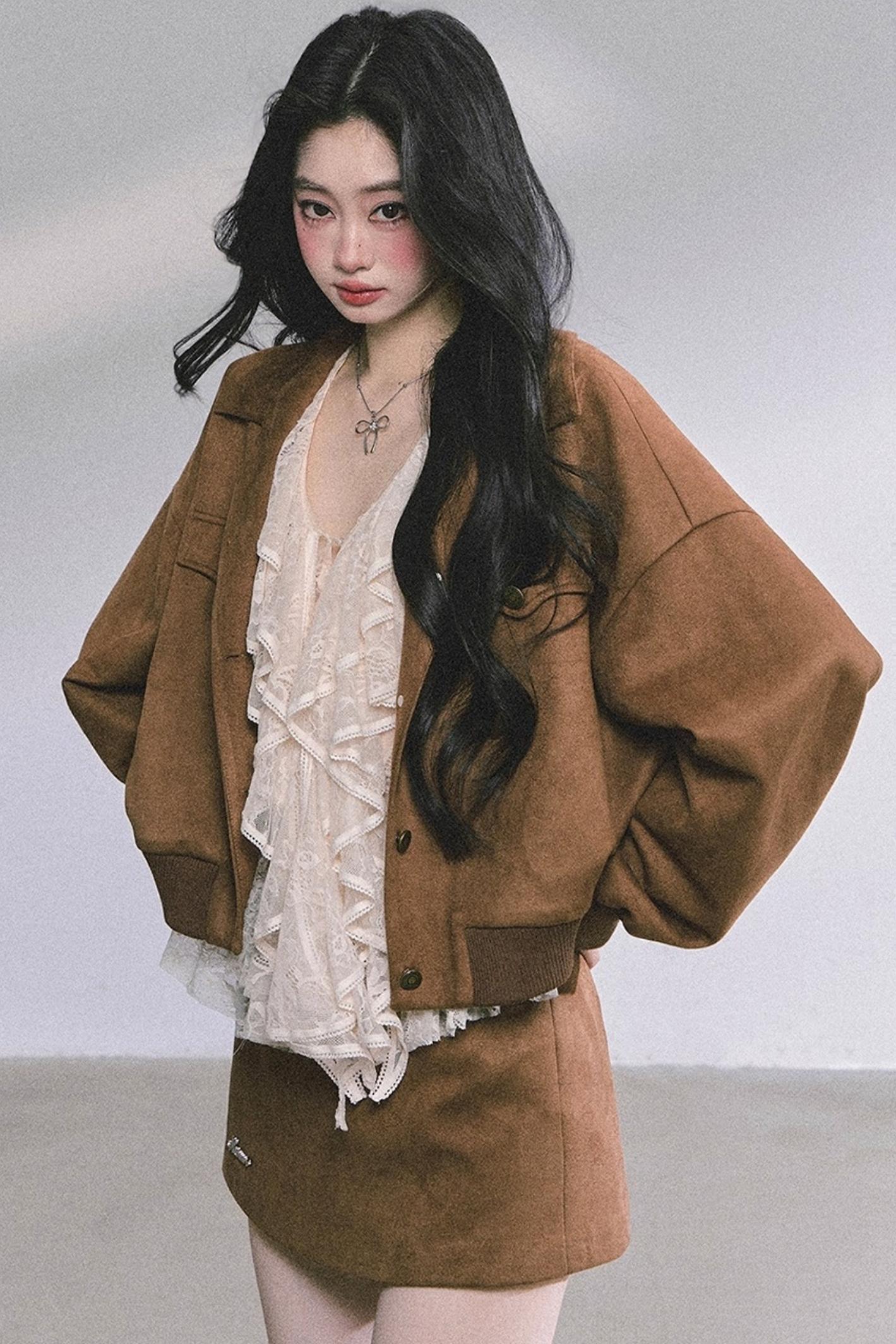 Coffee Shade Long Sleeve Top