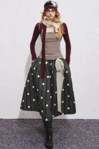 Multi-Colored Fur Ball Scarf