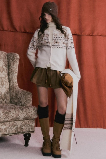 Fair Isle Wool Cardigan Set-Up