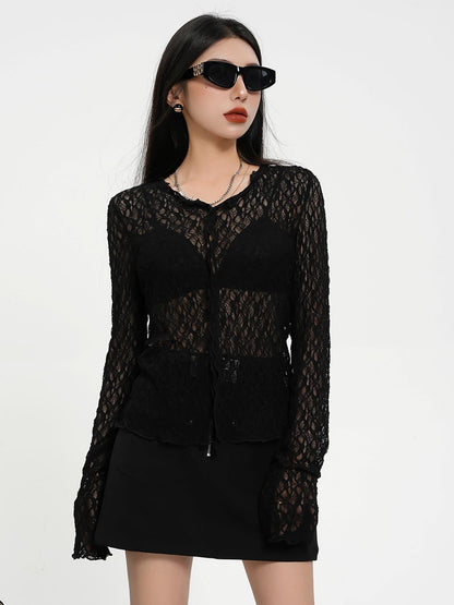 European American Style Cutout Top