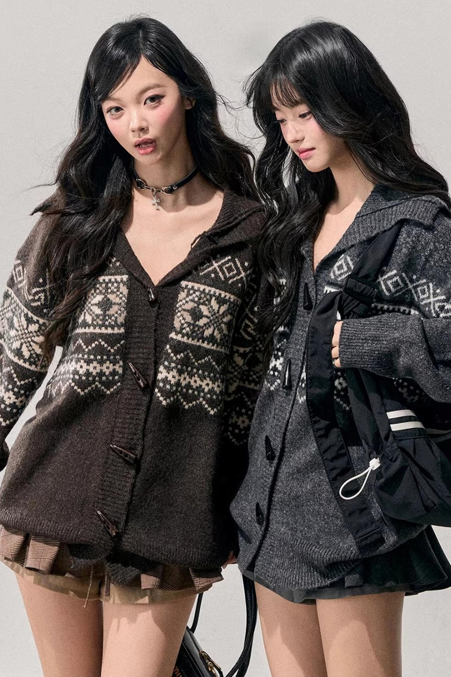 Fair Isle Duffle Cardigan