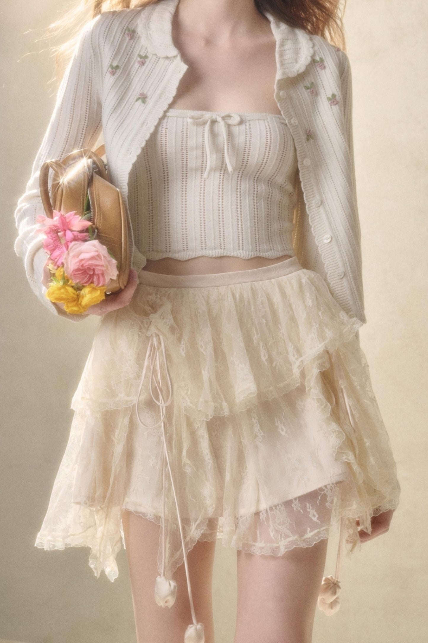 Tulip Lace Bustier Skirt