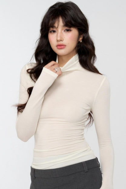 Lyocell Wool Rhinestone Top