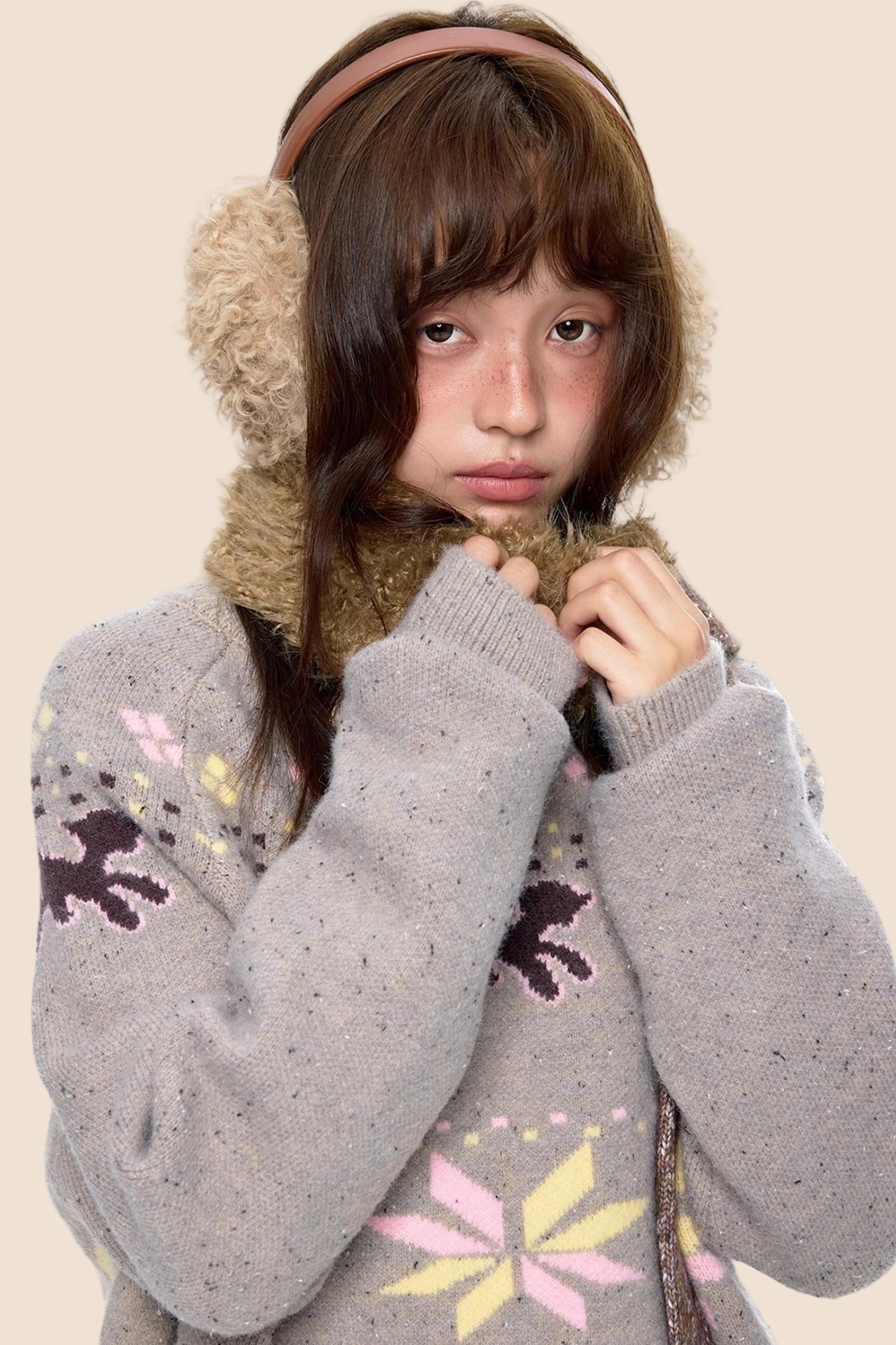 Vintage Fair Isle Loose Knit Sweater