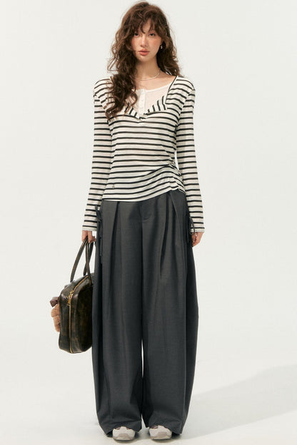 Loose Drape Straight Pants