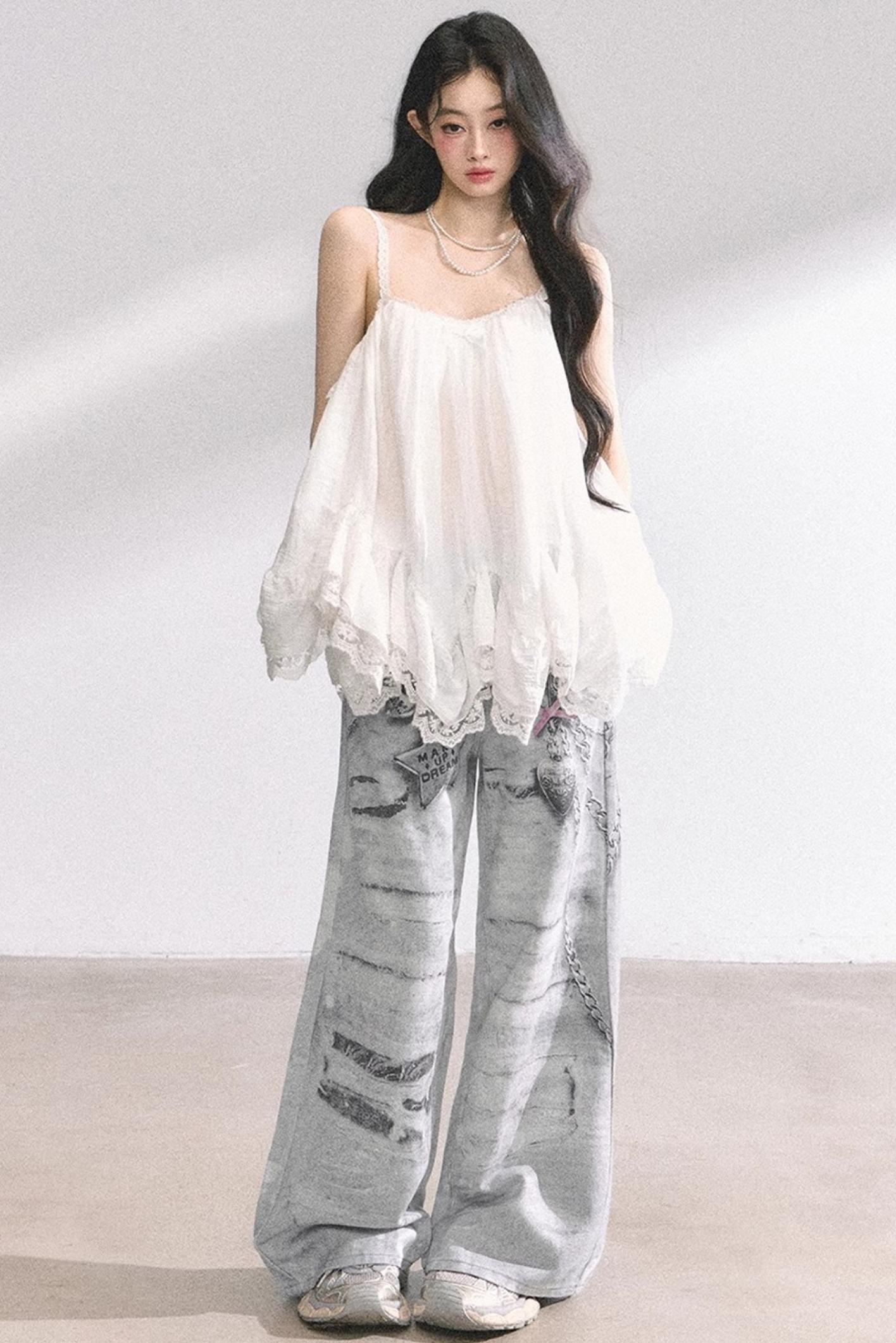 Chiffon Lace Doll Top