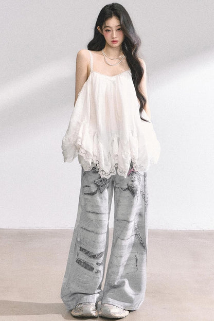 Chiffon Lace Doll Top