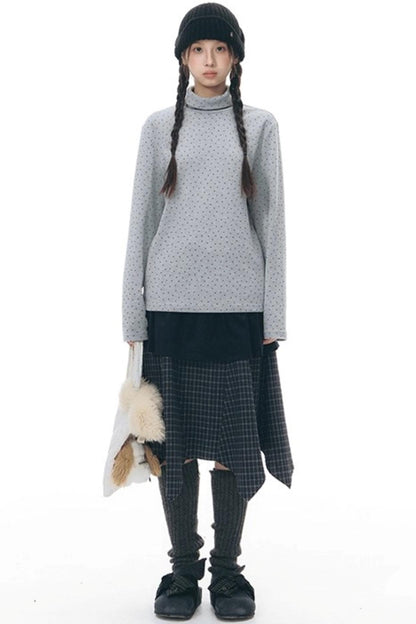 Patchwork Irregular Umbrella Skirt