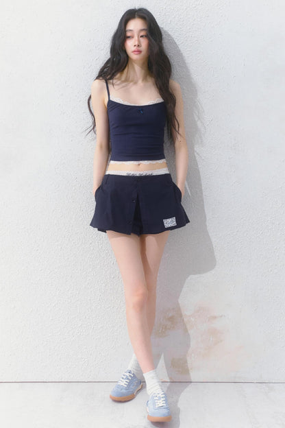 Sporty Strap Knit Top Set-Up