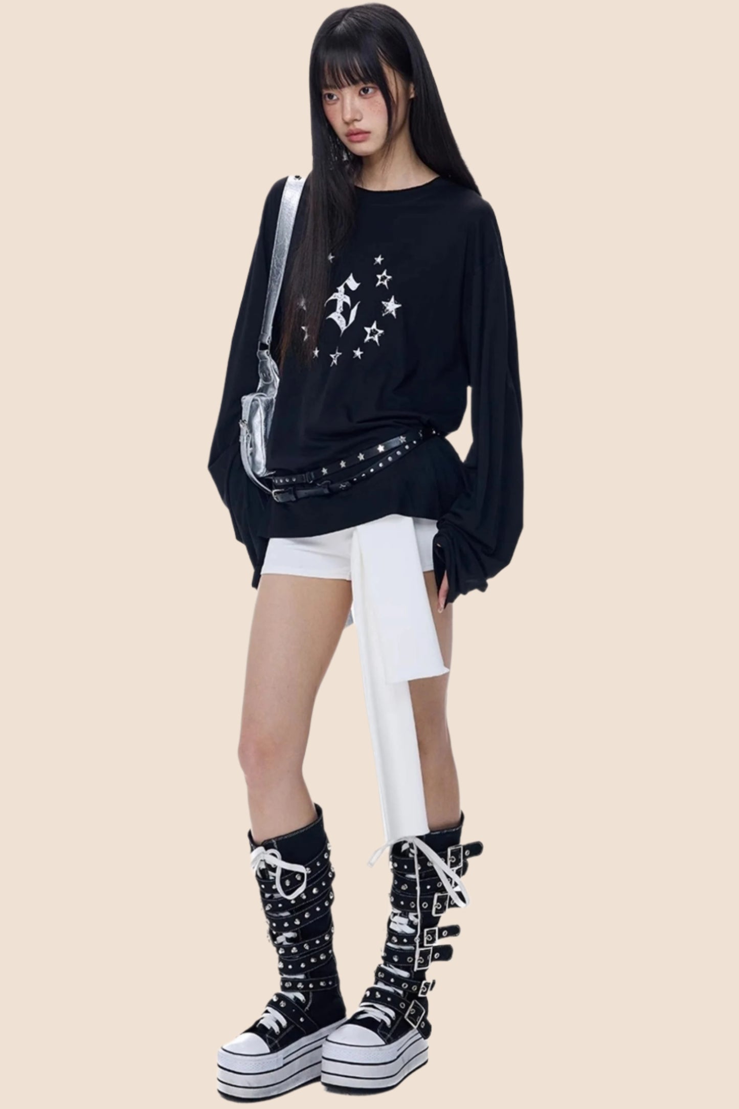 American Star Print Long Sleeve T-Shirt