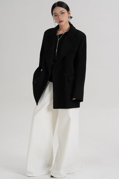Medium-Length Temperament Wool Coat