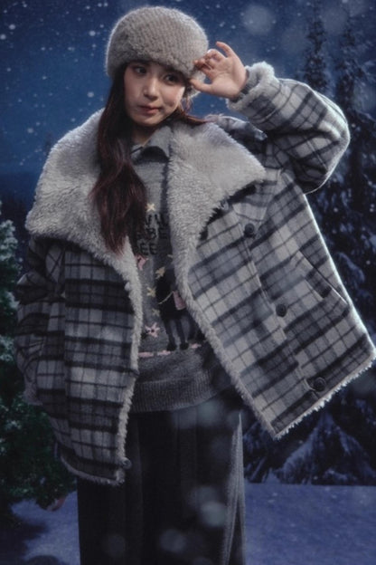 Reversible Plaid Wool Jacket