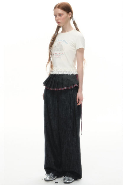 Lace-Trimmed Summer Tee