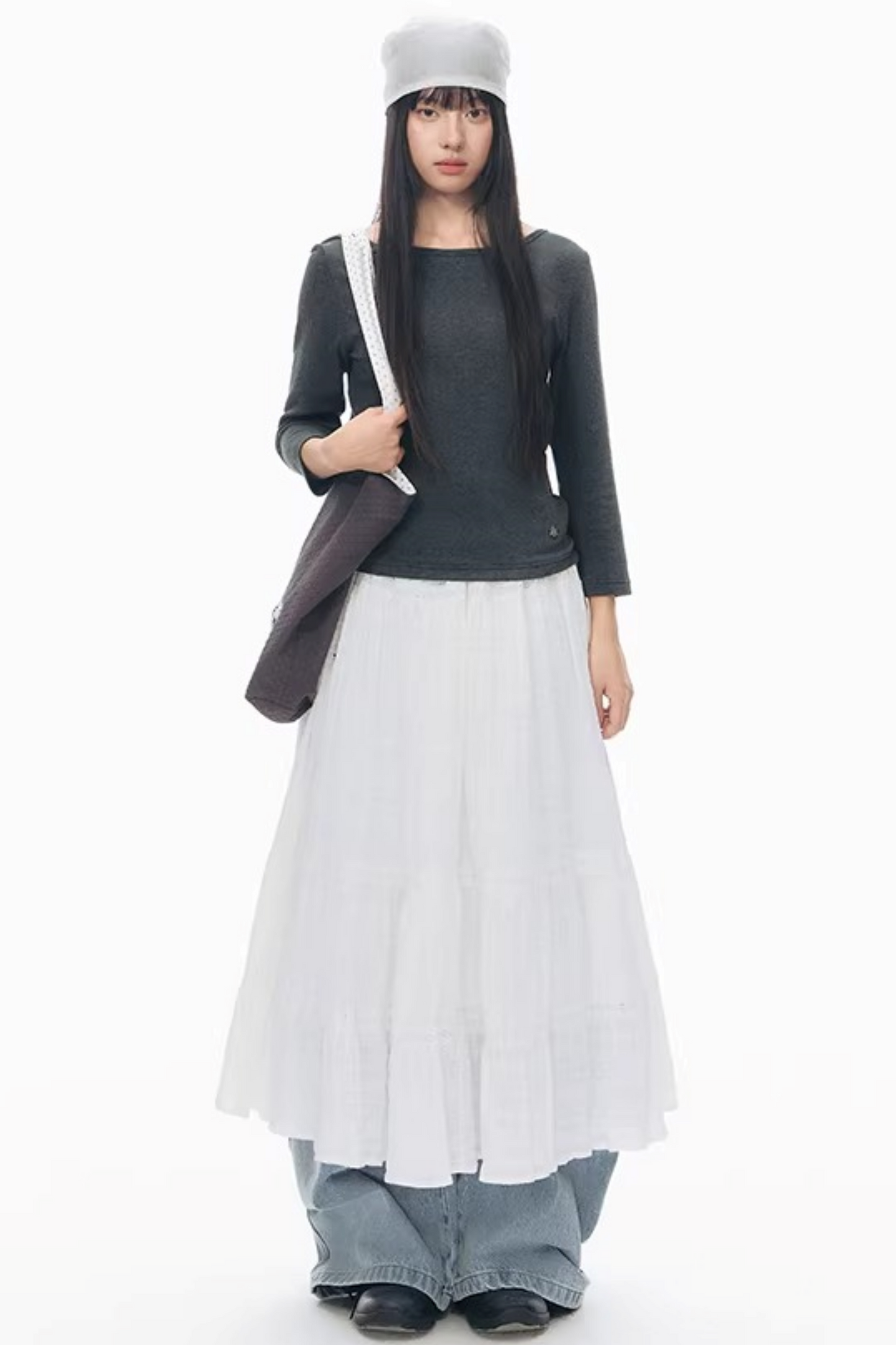 Patchwork Lace A-Line Skirt