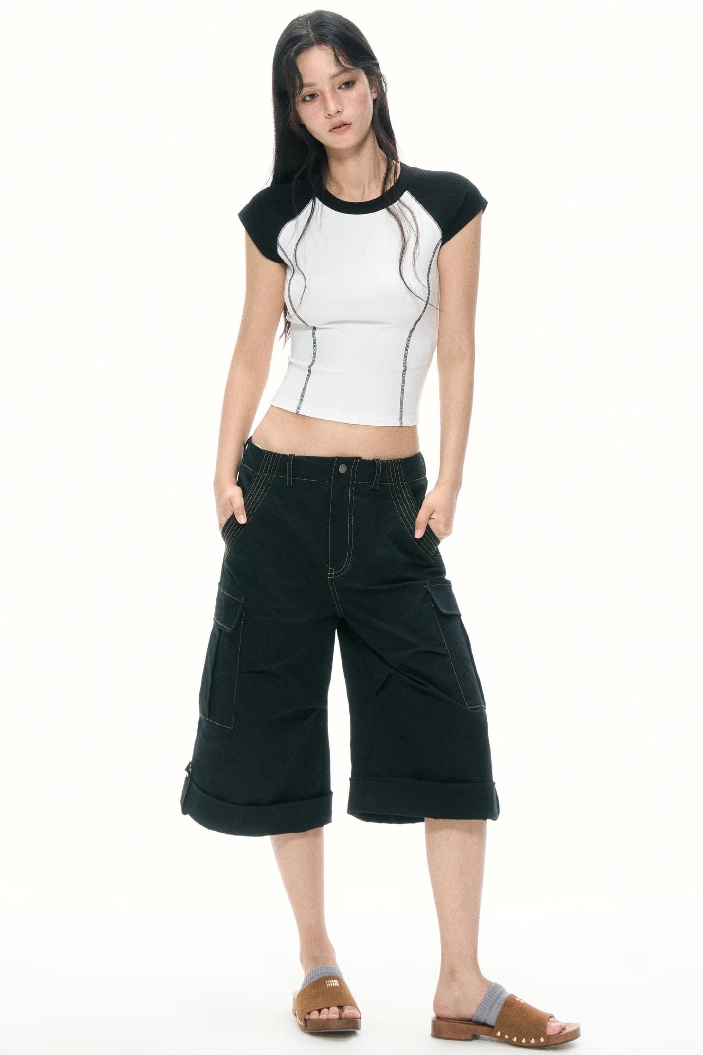 Chic Black White Top