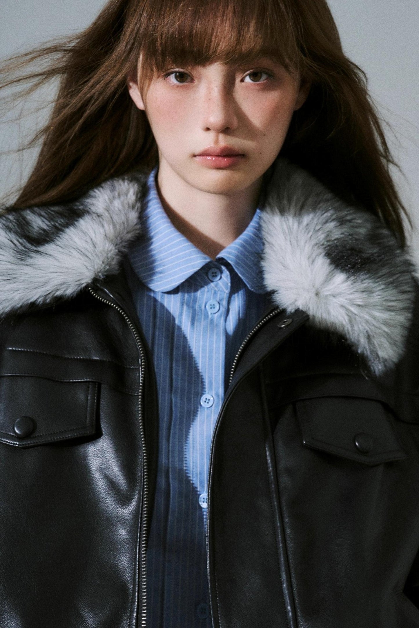 Lazy Silhouette Vintage Biker Jacket