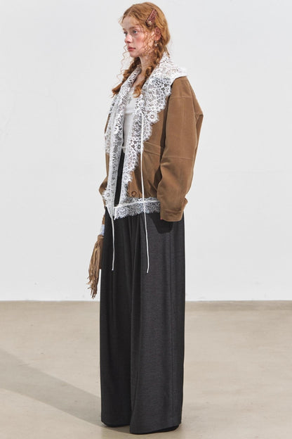 Hooded Panelled Lace Cover-Up Outer