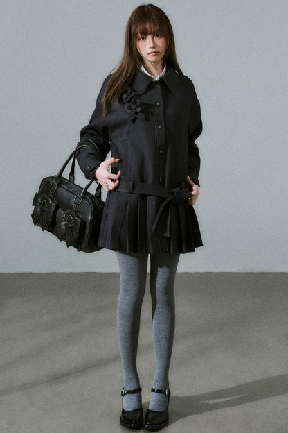 Forest Tencel Wool Trench Coat