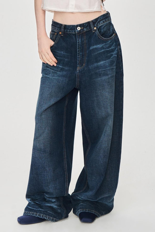 Textured Denim Jeans