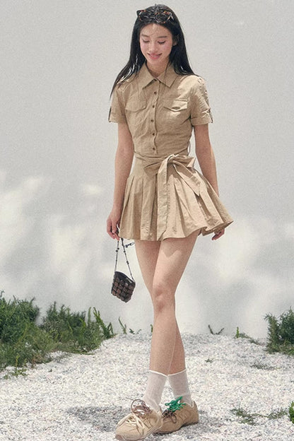 Whispers of Banana Leaves Dress Set