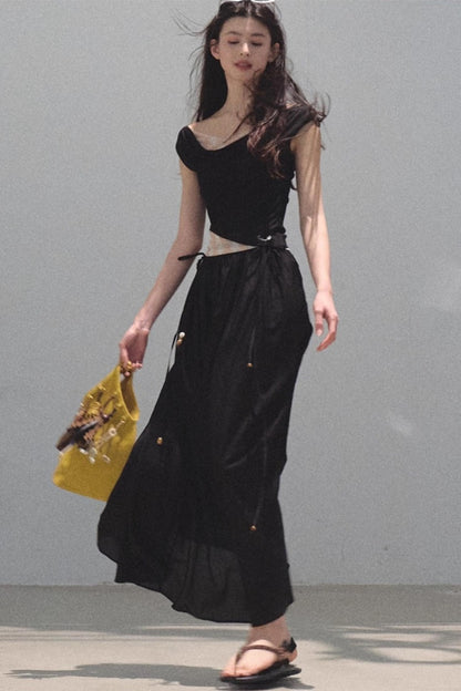 Summer Ruffled Camisole Skirt Set-Up