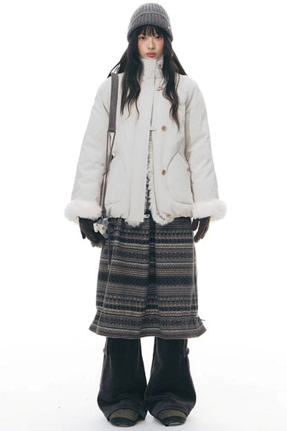 Knitted Patchwork Slim Dress Set-Up