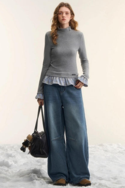 Blue Fleece-Lined Scimitar Pants
