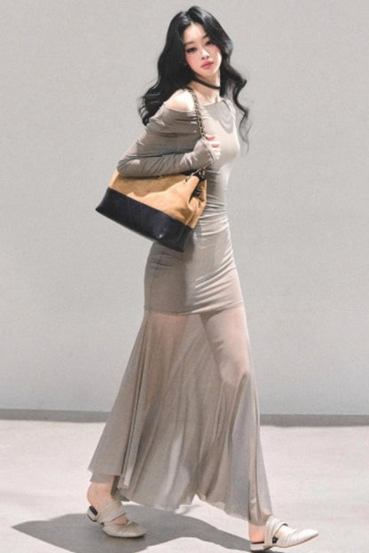 Slim-Fit Autumn Dress