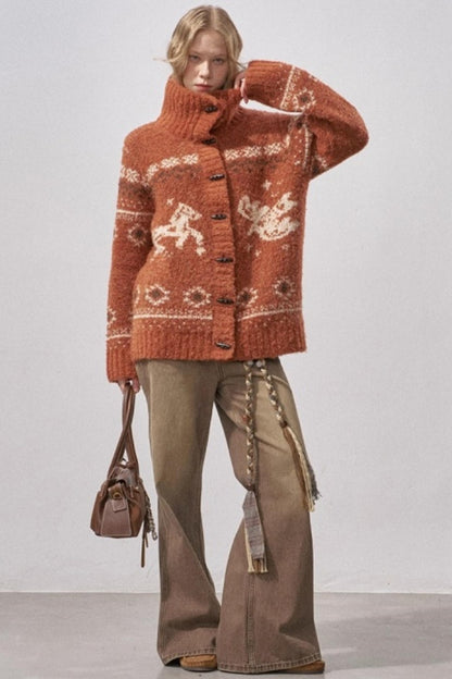 Bird and Pony Knit Cardigan