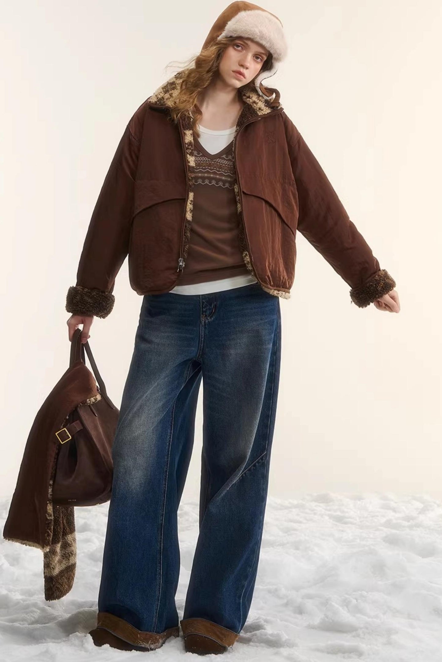 Reversible Fair Isle Fleece Jacket Set