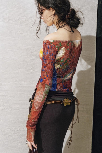 Floral One-Shoulder Base Layer