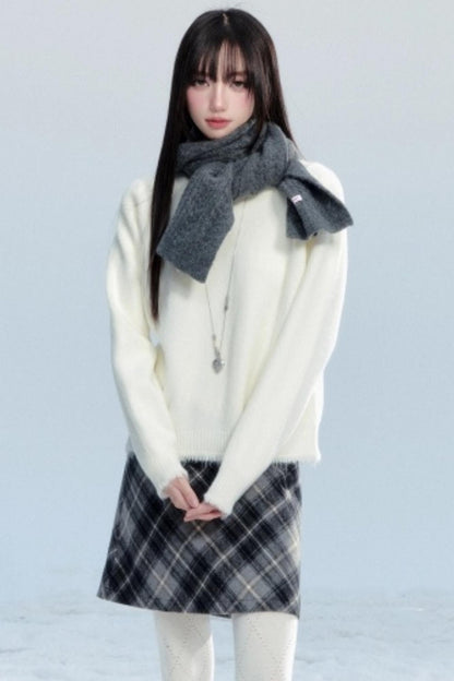 Fringed Raw Edge Sweater