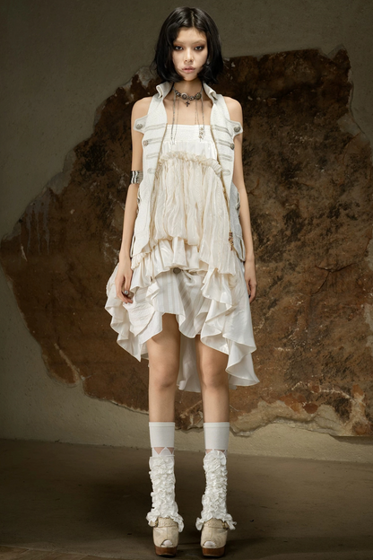 Asymmetrischer Rock mit hoher Taille